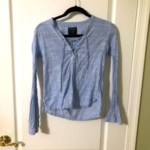 Abercrombie & Fitch light blue casual shirt XXS